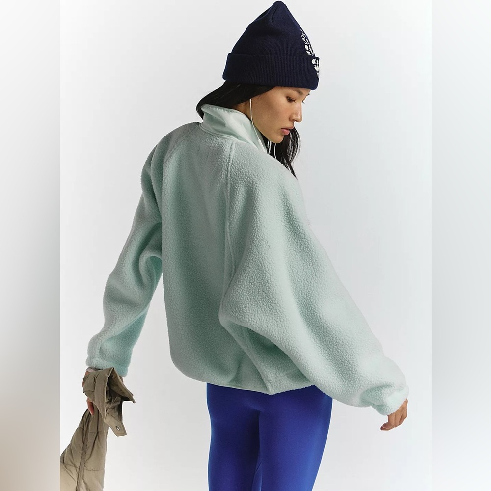 Free People FP Movement Hit The Slopes Fleece Jacket $148 Pistachio Mint size - Picture 7 of 16